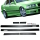 Türleisten SET Schwarz Zierleisten passt für BMW E36 Limousine Touring + Emblem