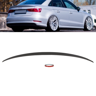 Sport-Heckspoiler Hecklippe grundiert passt für Audi A3 8V Limousine 2013-2021 auch RS3 S-Line