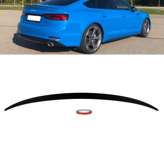 Sport Rear Trunk Lip Roof Spoiler Black matt+ 3M fits on Audi A5 B9 F5 Sportback + RS5