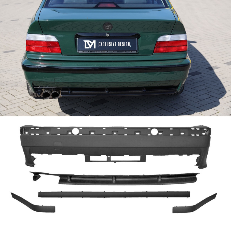 Türleisten SET Schwarz Zierleisten passt für BMW E36 Limousine Touring  Serie & M-Paket