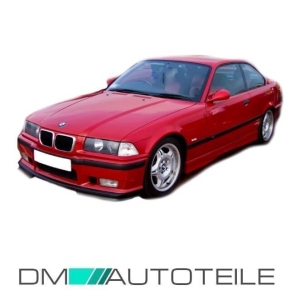 SPORT GT EVO Stoßstange vorne+Nebel Schwarz+ Flaps +ABE* passt für BMW E36 +M3