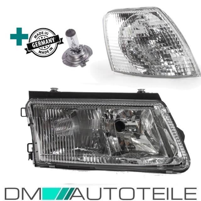 VW Passat 3B Scheinwerfer Set Blinkleuchte Frontblinker Weiß H7//H1 96-00+Birnen