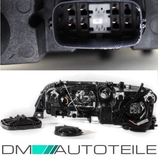 Set Mazda 6 headlights left + right with actuator & bulbs