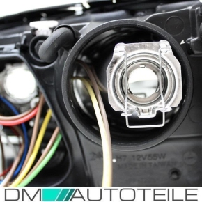 Scheinwerfer SET + 4x H7 Marken Birnen + LWR Motor passt für VW Passat 3BG ab 00-05