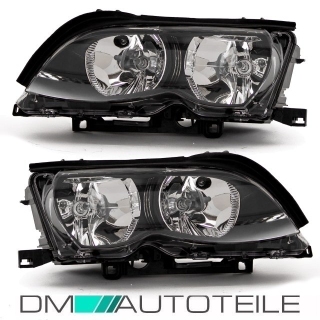 Headlights Saloon Estate left & right H7/H7 black fits on...