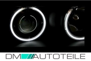 CCFL Scheinwerfer Set passt für BMW E36 Coupe Cabrio Schwarz Eagle Eyes Bj 90-99