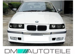 CCFL Scheinwerfer Set passt für BMW E36 Coupe Cabrio Schwarz Eagle Eyes Bj 90-99