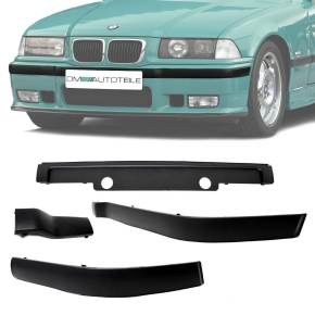 4-Pcs Front Bumper Black Mouldings Panels Trims fits on...