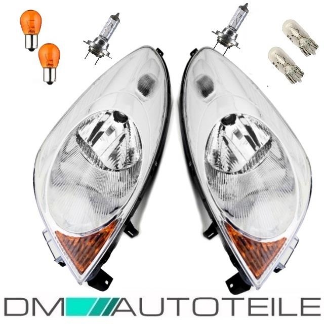 DM Autoteile Note E11 Scheinwerfer Rechts Links H4 05-09 Klarglas Birnen KOMPLETT SET
