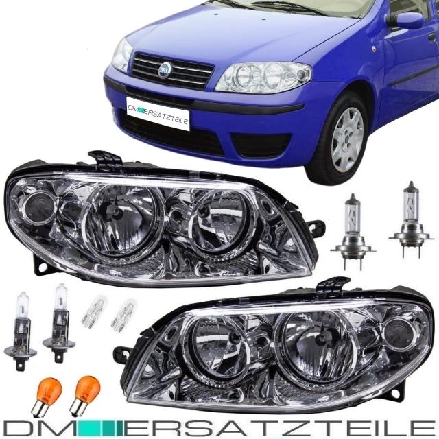 SET Fiat Punto 188 Scheinwerfer Links & Rechts bj.03-04 H7/H1 + Birnen SET