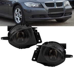 Set Fog Lights Lamps Black Smoke + H11 fits on BMW E90...