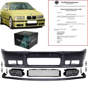 SPORT FRONT BUMPER fits ALL BMW E36 MODELS+GT LIP M3 M...