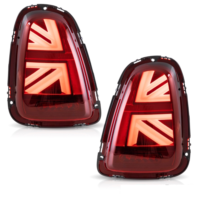 For MINI COOPER R56 R57 R58 R59 Smoked Black Union Jack LED Rear Tail Lamp  Light