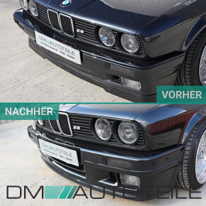 DM Exclusiv Sport Front Bumper upper + lower Part fits on BMW E30 Facelift also M-Tech II Made from Plastic