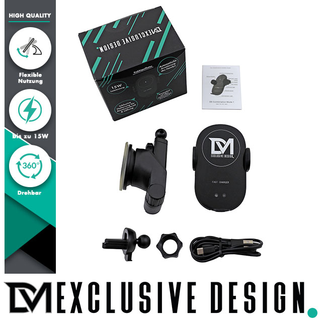 DM Exclusive Design 15W Wireless Charger Auto Handyhalterung Mit
