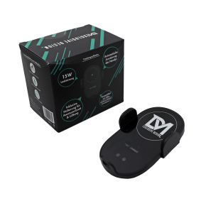 DM Exclusive Design 15W Wireless Charger Auto Handyhalterung Mit induktiver Ladefunktion Automatischer Betrieb Qi Ladestation Auto Lüftung
