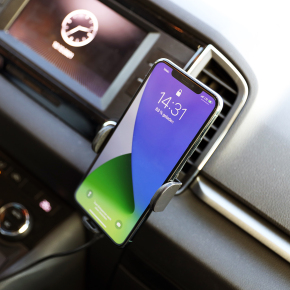 DM Exclusive Design 15W Wireless Charger Auto Handyhalterung Mit induktiver Ladefunktion Automatischer Betrieb Qi Ladestation Auto Lüftung
