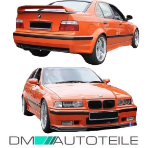 Sport Front Bumper grey + accessories fits on  M3 + EVO lip 90-99 + fitting material fits on all BMW E36