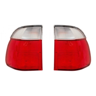 Heckleuchten Rückleuchten Depo TYC SET außen rot weiss passt für BMW 5er E39 Touring 96-00