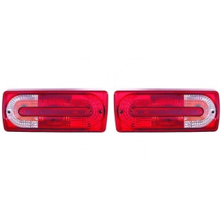Heckleuchten Rückleuchten Depo / TYC SET passt für Mercedes G-Klasse rot/chrom ab 97-18