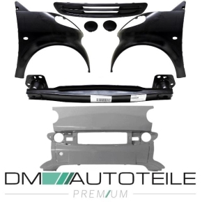 Smart ForTwo City Coupe 450 Front Grille black painted without holes for  fog lights 08/98-04/02