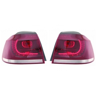 Heckleuchten Rückleuchten Depo / TYC LED weiß/rot SET passt für VW Golf VI (5K1) ab 08-12