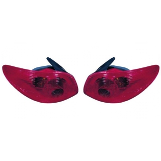 Heckleuchten Rückleuchten Depo / TYC SET passt für Peugeot 206 Schrägheck (2AC) ab 03-12
