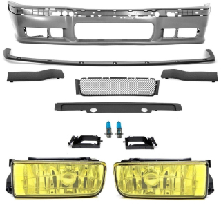 SPORT FRONT BUMPER ALL MODELS+GT SPOILER +Fogs Yellow fits on BMW E36 also M M3