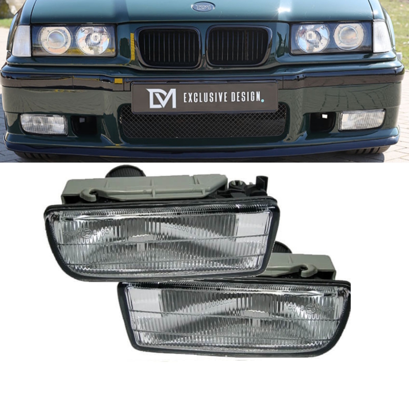 Scheinwerfer Angel Eyes für BMW 3er E36 Limo Touring Bj. 90-99 Schwarz, Limo Touring, 3er E36, BMW, Scheinwerfer