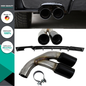 Sport-Performance Exhaust tail pipes +Diffusor black...