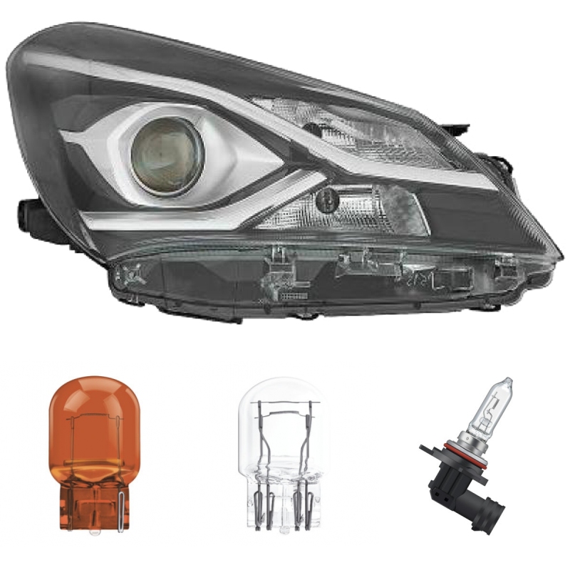 Scheinwerfer LED Depo HIR2 SET passt für Toyota Yaris (P13) ab 2014-2017