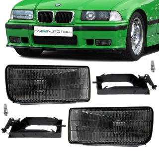 BRACKETS BMW E36 3 SERIES SALOON COUPE CABRIO COMPACT ESTATE SMOKED FOG LIGHTS