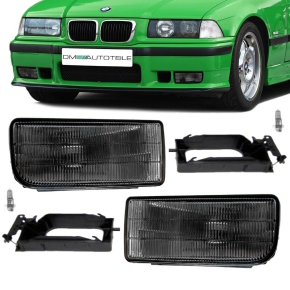 SET FOG LIGHTS FITS ON BMW E36 M3 GENUINE OEM FOGS SMOKE...