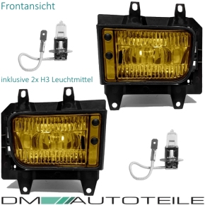 SET Fog Lights Fogs Glas Yellow Clear +H3 Bulbs fits BMW...