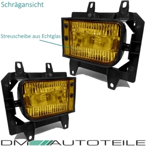 SET Fog Lights Fogs Glas Yellow Clear +H3 Bulbs fits BMW E30 all Models Facelift