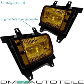 SET Fog Lights Fogs Glas Yellow Clear +H3 Bulbs fits BMW E30 all Models Facelift