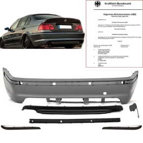 SPORT REAR BUMPER SALOON SEDAN 98-05 ABS +DIFFUSOR M...