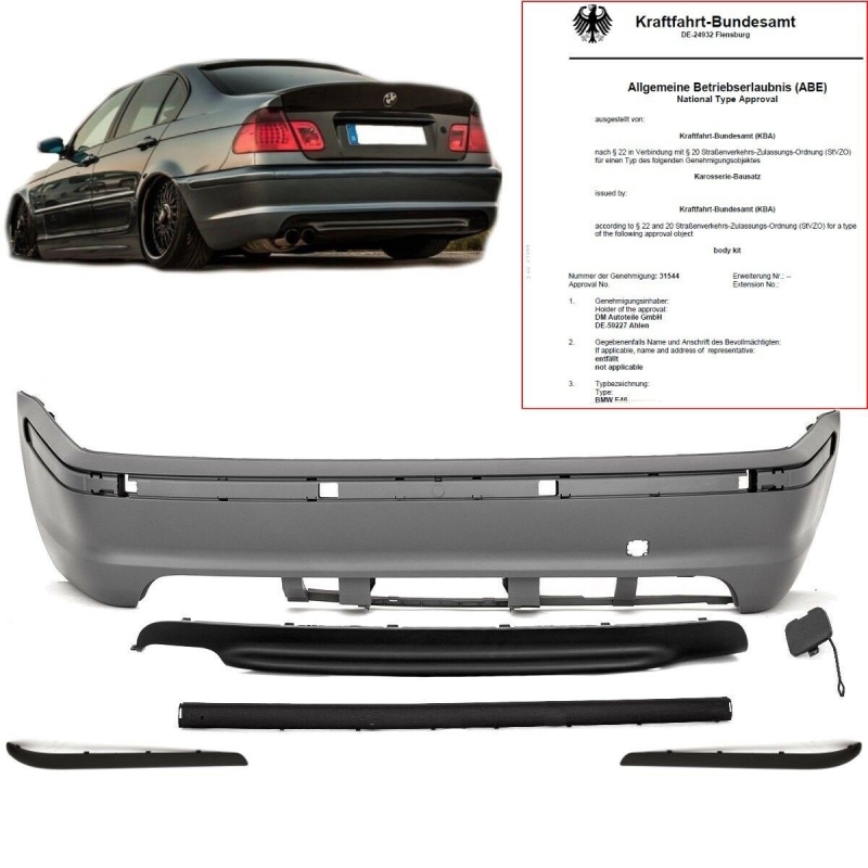 Sport Heck Stoßstange Limousine o.PDC passt für BMW 3er E46 +ABE* nicht M