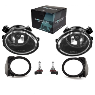FOG LIGHT LAMPS CHROME CRISTALL FITS ON BMW E46 E39 M TECH SPORT M3 M5+HB4 BULBS
