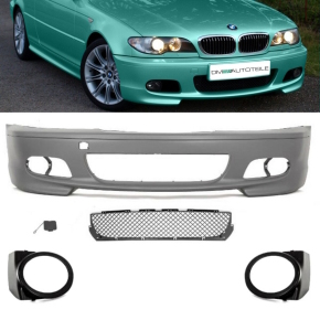 SPORT FRONT BUMPER COUPE CONVERTIBLE FITS ON BMW E46 w/o...