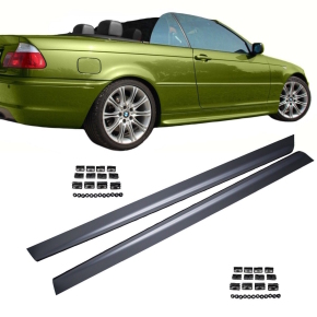 Set Side Skirts primed LH+RH fits on BMW E46 2/3 Doors also for M-Tech M-Sport M