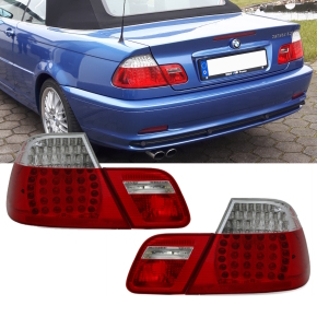 LED Rear lights Convertible red White 99-03 4-parts fits on BMW E46