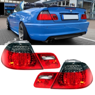 Set LED rear lights Convertible Red Smoke 99-03 4-parts fits on BMW E46