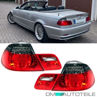 2x LED Rückleuchten SET passt für BMW E46 Cabrio Rot Smoke 99-03 auf M3 Facelift