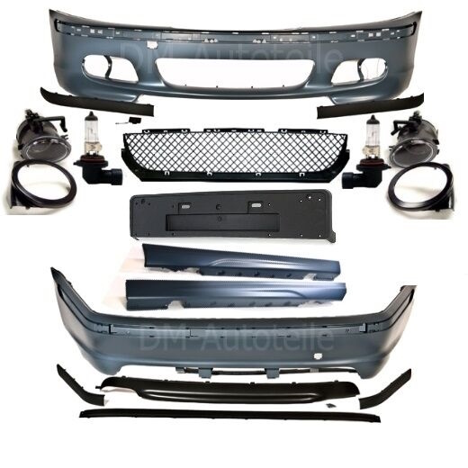 Set Saloon 98-05 Full Bumper Body Kit complete w/o PDC fits on BMW E46