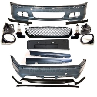 Set Saloon 98-05 Full Bumper Body Kit complete w/o PDC fits on BMW E46 without M-Sport