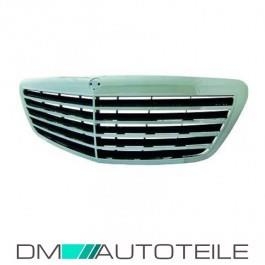 Mercedes S-Class W221 Front Grille Sport Chrome Black-w/o...