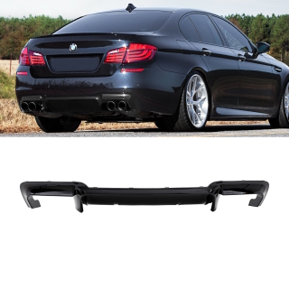 Umbau Heckdiffusor 4 Rohr Duplex Schwarz glanz 668 passt für BMW 5er F10 F11 M-Paket außer M5