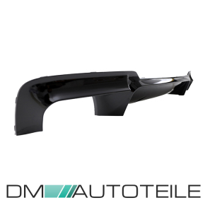 Umbau Heckdiffusor 4 Rohr Duplex Schwarz glanz 668 passt für BMW 5er F10 F11 M-Paket außer M5