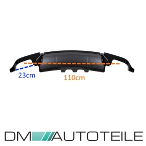 Umbau Heckdiffusor 4 Rohr Duplex Schwarz glanz 668 passt für BMW 5er F10 F11 M-Paket außer M5